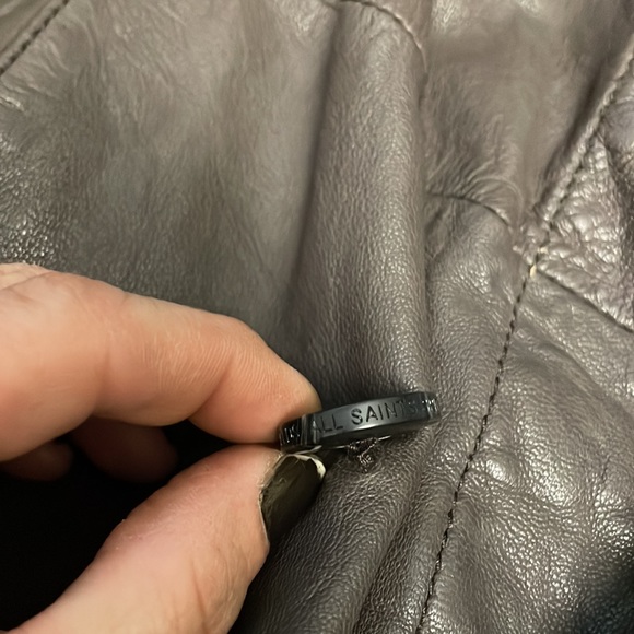 New all saints leather jacket - Picture 7 of 12